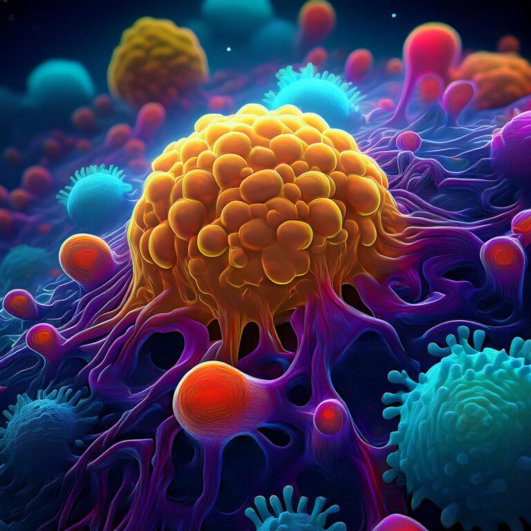 Abstract representation of gum disease cells